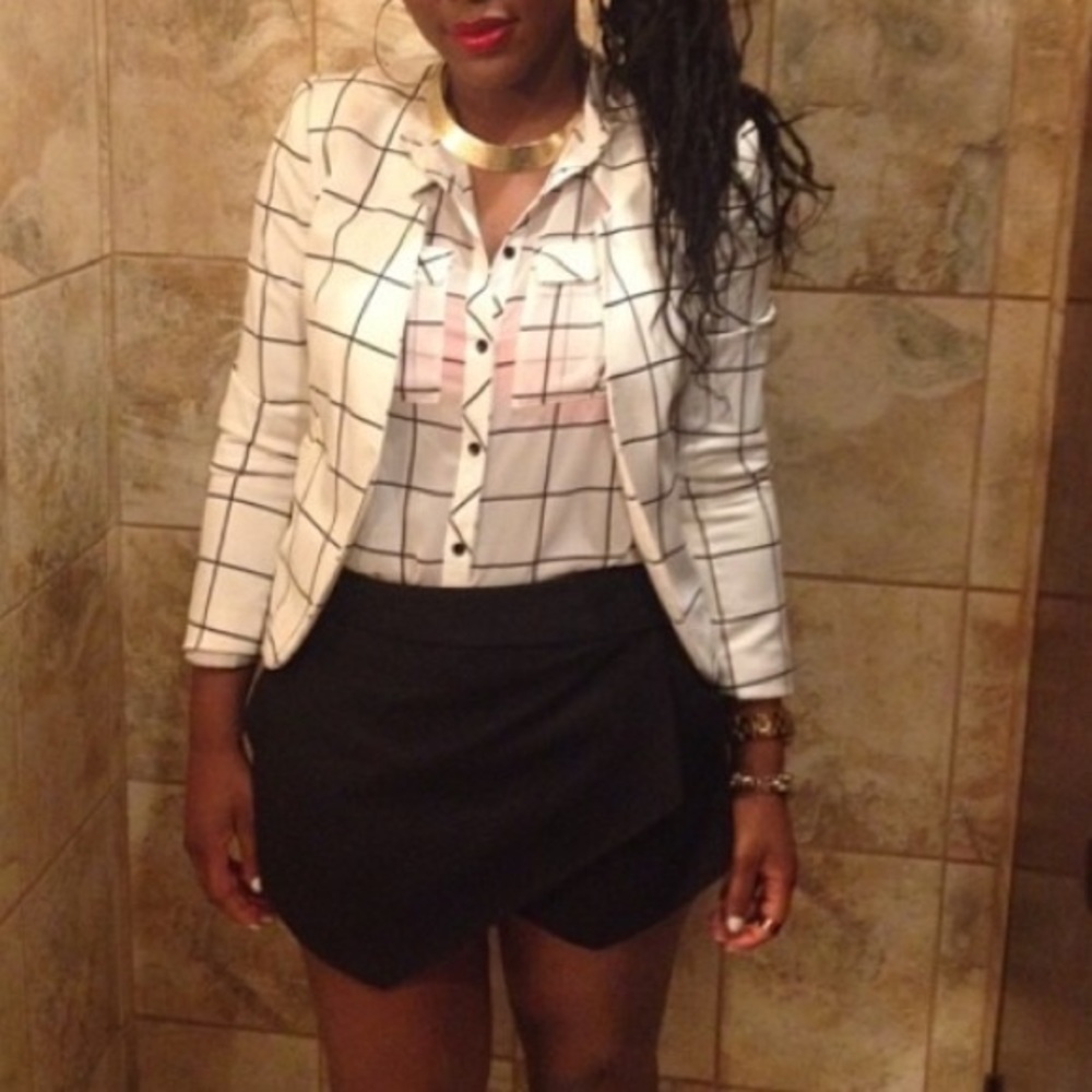 H&M striped Blazer & top
